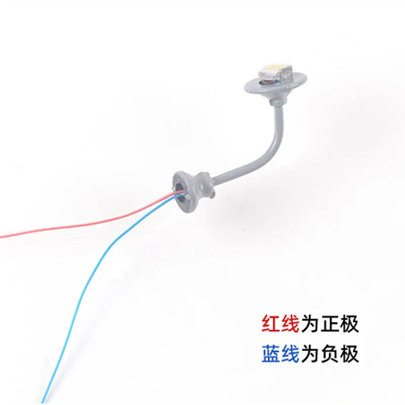 Miniatur HO Maßstab 1:87 Wandleuchte/LED-Licht Modellbausätze ABS + Metall Beleuchtungsmaterialien Diorama Zubehör 5 Teile/los