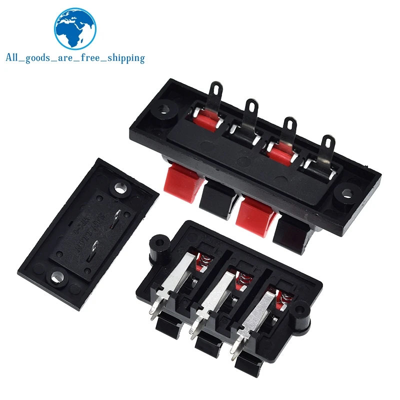 TZT 2 4 6 Way Spring Push Release Connector Speaker Terminal Strip Block