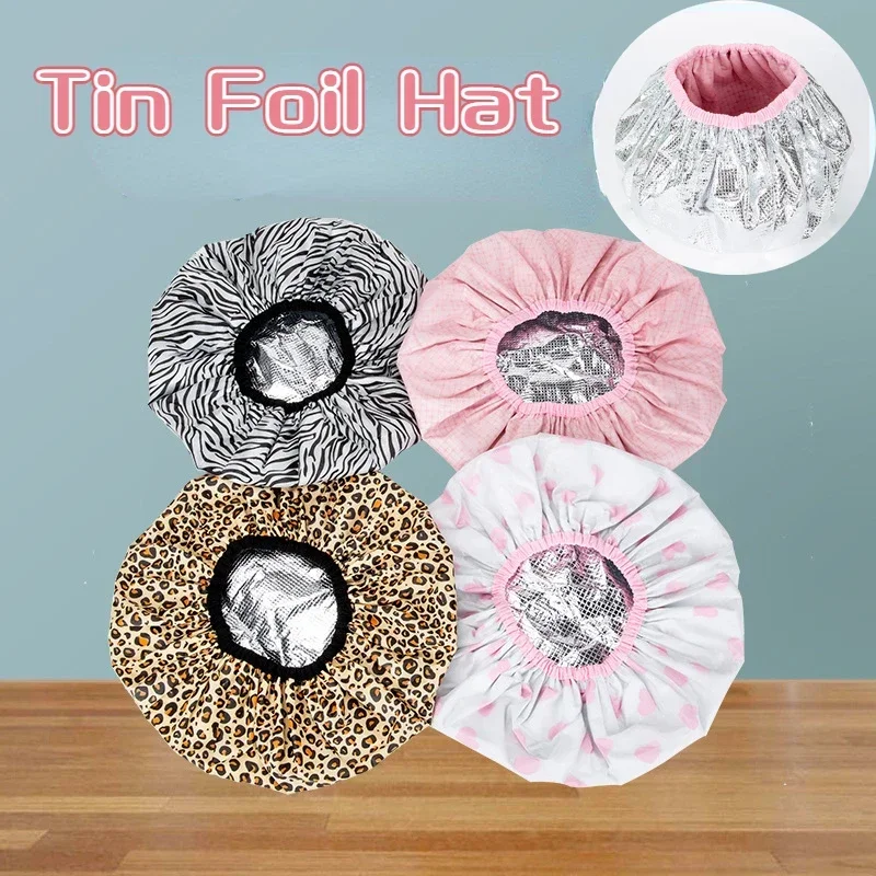 Self-heating Tin Foil Hat Thickened Heating Steam Hair Mask Cap Portable Hair Salon Smooth Hair Oil Baking Caps HairColoring