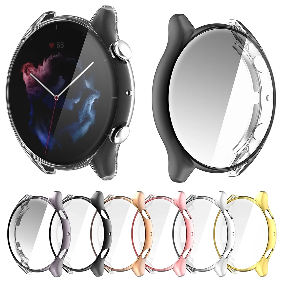Full Screen Protector for Huami Amazfit GTR 3 GTR3 Pro Plating TPU Protective Case Shell Cover