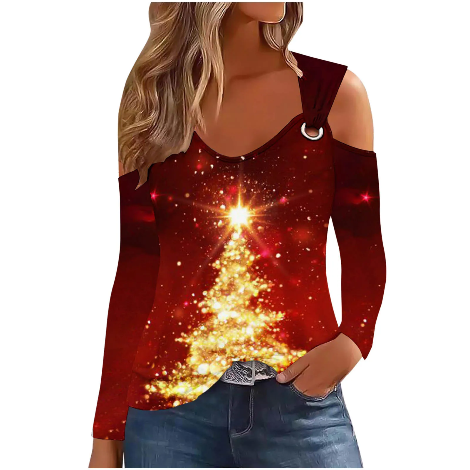 Fashionable, Loose And Casual Design, Trendy And Revealing Shoulder Buckle T-Shirt, Wholesale On Amazon Aliexpress