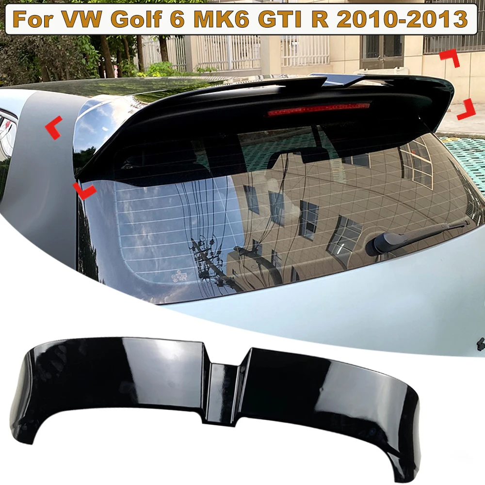 

Задний спойлер для VW Golf 6 MK6 GTI R 2010-2013, задний спойлер, блеск, черный задний спойлер для багажника, комплект кузова автомобиля