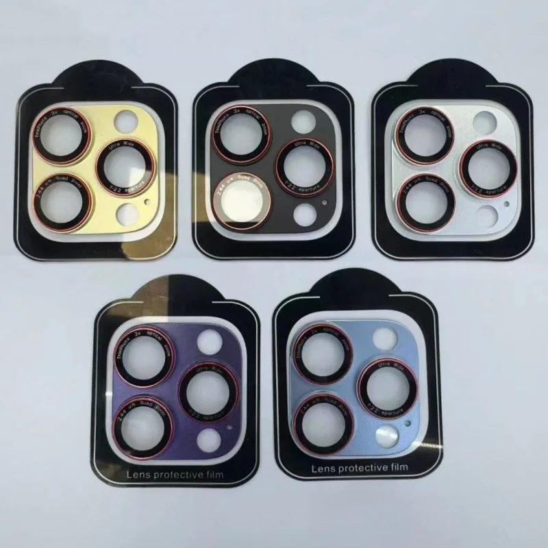 Metalen lensfilm Volledige dekking Camerabeschermer AR-lensglas voor iPhone 16 15 14 Pro Max Plus 17 Pro Achterlensbehuizing Beschermkap