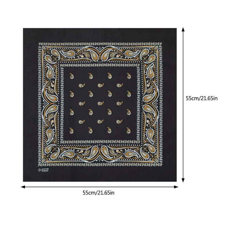 Paisleys Pattern Handkerchief Bandanas ผ้าเช็ดหน้าอเนกประสงค์ผ้าพันคอกลางแจ้งสำหรับผู้ชายและผู้หญิง Neckwear