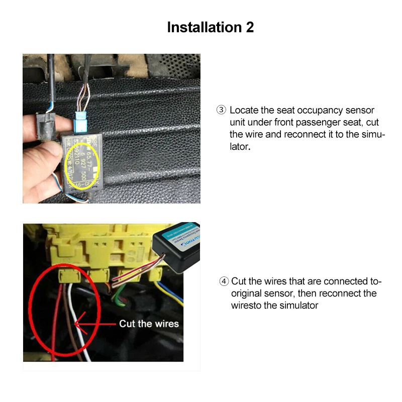 Airbag Sensor Emulator Passenger Seat Occupancy Mat Bypass SRS Airbag Faulty Warning Code For BM-W E60 E90 X5 X6 E92 E90 E46 E64