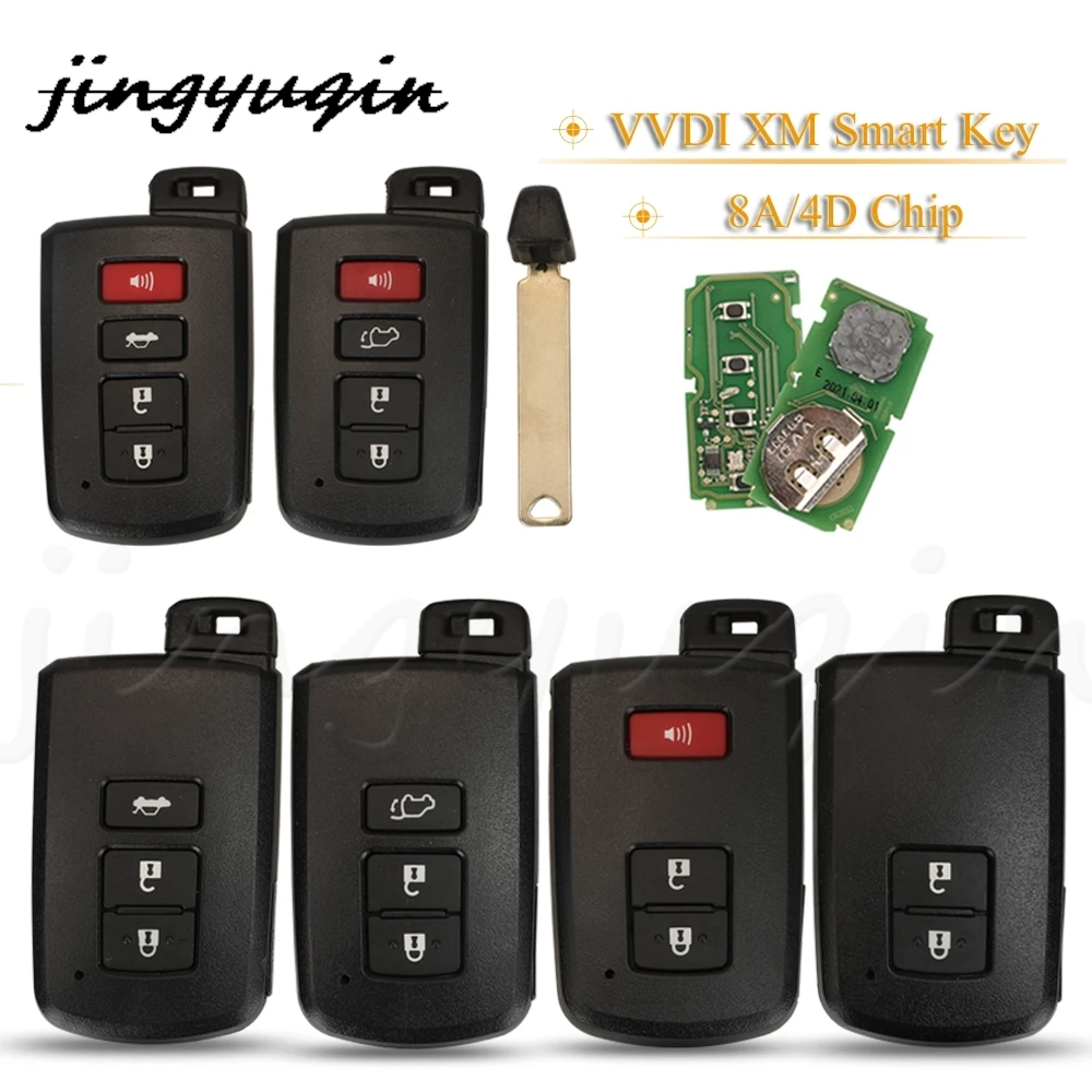 

jingyuqin VVDI XM Smart Key Universal Remote Key Shell + PCB For Toyota 8A /4D for KEY TOOL Plus Max VVDI2 VVDI Mini