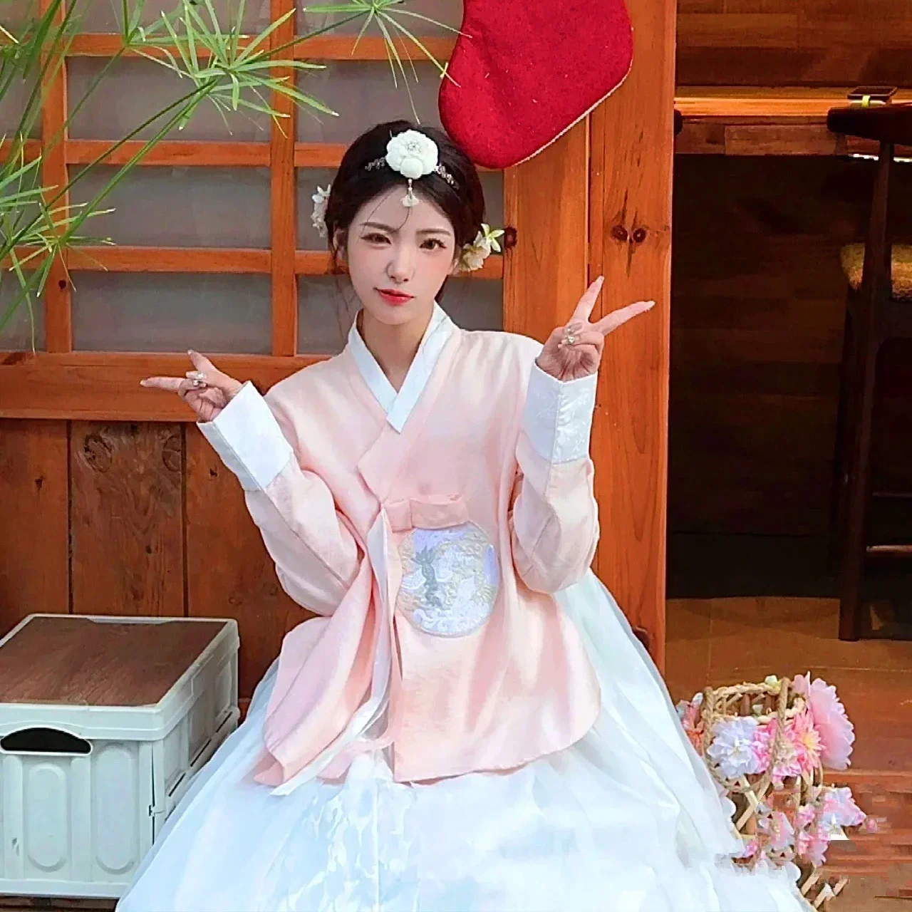 Costume Hanbok Traditionnel de Luxe pour Femme, Robe Longue de Princesse Élégante, Cosplay Rétro, ixde Mariage