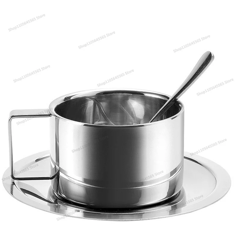 For Coffee Cup 304 Stainless Steel Double-layer Insulated Mug Leisure Cup Set