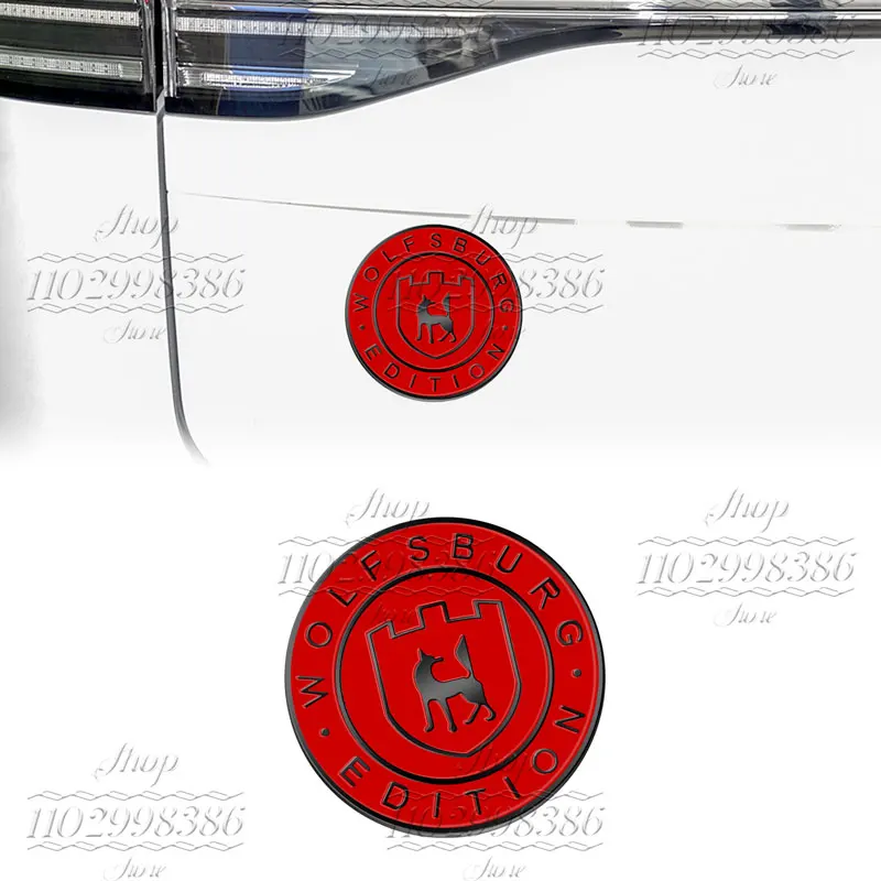 ثلاثية الأبعاد المعادن وولفسبورغ طبعة شعار الجبهة شواء شعار ملصق للجولف Mk5 VW باسات جيتا تيغوان بولو الخلفي الجذع الجانب الحاجز ديكور #3
