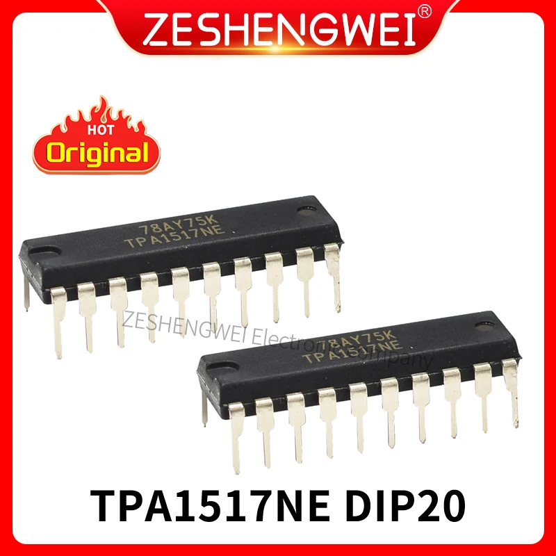 

5PCS TPA1517NE 6-W Stereo Audio Power Amplifier DIP-20pin In Stock