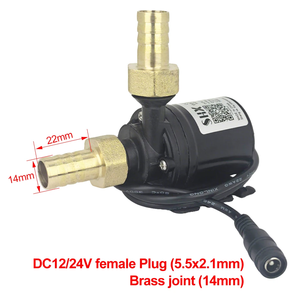 Ultra cicha pompa wodna Mini DC12V/24V bezszczotkowy silnik zanurzeniowy akwarium pompa wodna Adapter fontanna stawowa do akwarium ogrodowego — zdjęcie 4