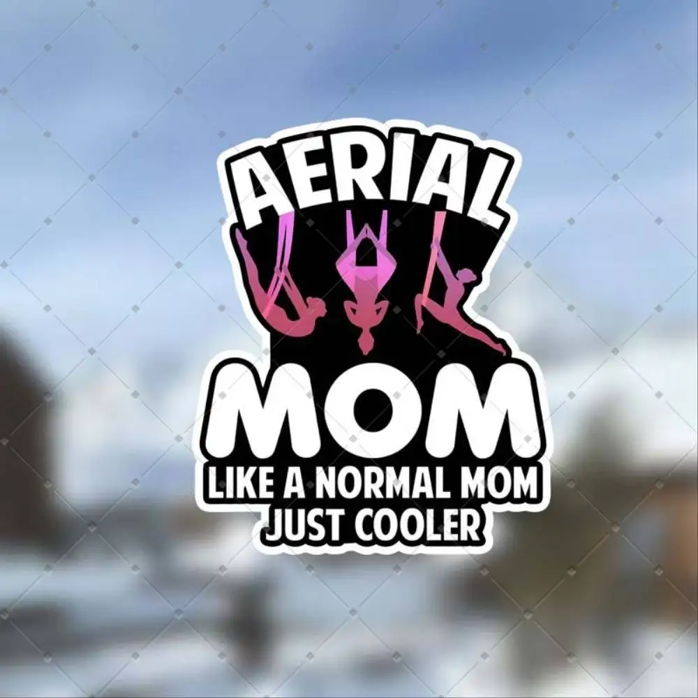 Funny Aerial Yoga Silks Mom Themed Vinyl Sticker Decal Waterproof Stickers For Decorating Car Windows Motorcycles And Computers.