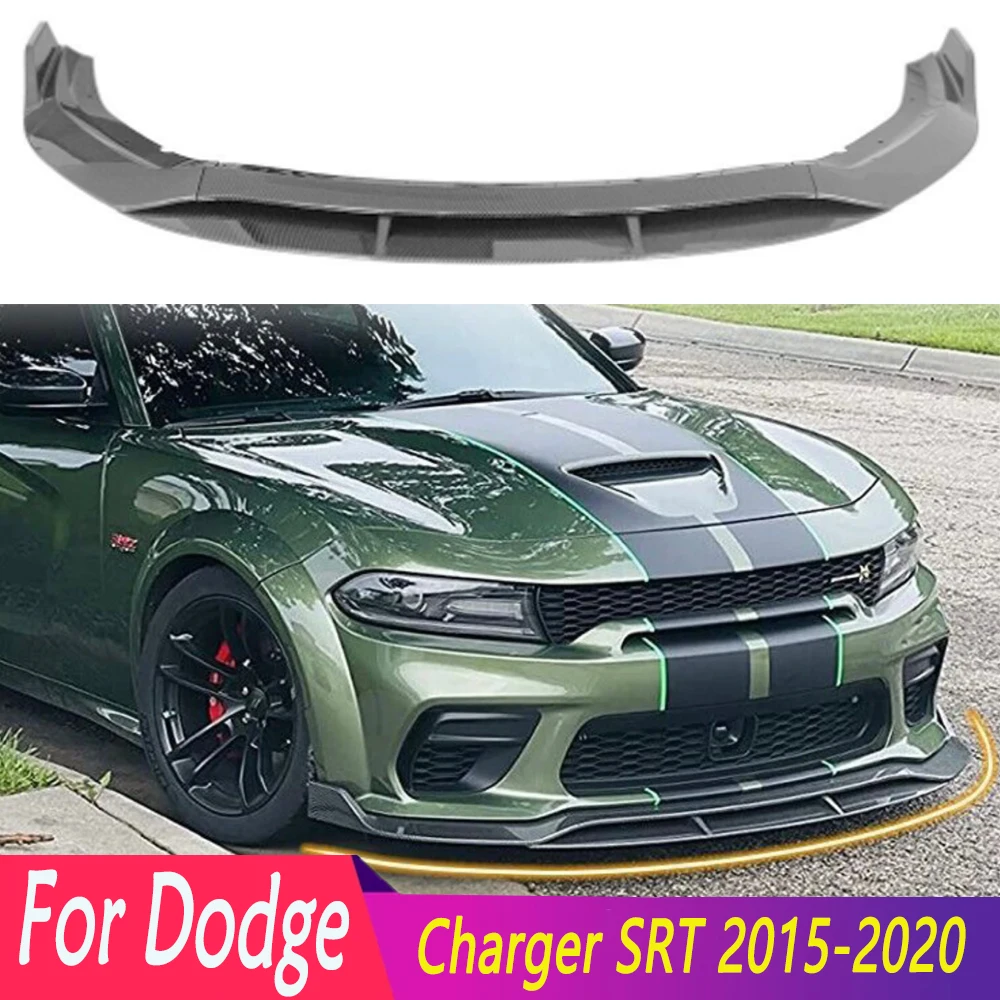 Car Front Bumper Lip Spoiler Diffuser Splitter for Dodge Charger SRT Widebody/Narrow Body 2015 2016 2017 2018 2019 2020 Body Kit