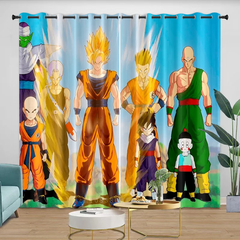 

Dragon Ball Blank Out Curtain Son Goku Children Cartoon Printed Kids Bedroom Curtain Living Room Home Decor Child Gift