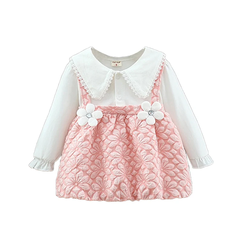 Dress For Girls Autumn Long Sleeve Baby Clothes Sweet Party Children Clothing Korean Style Infant Kids Outfits 0 To 3 Years