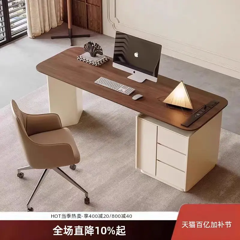 

Ban Tai Light Luxury Simple Modern Small Apartment Bedroom Writing Desk Painting Computer Desk Household Solid Wood Desk