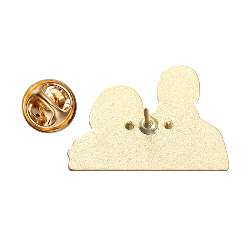 Movie Screen Couple Enamel Pins Custom Vampire Movie Character Brooches Lapel Badges Gothic Jewelry Gift for Friends