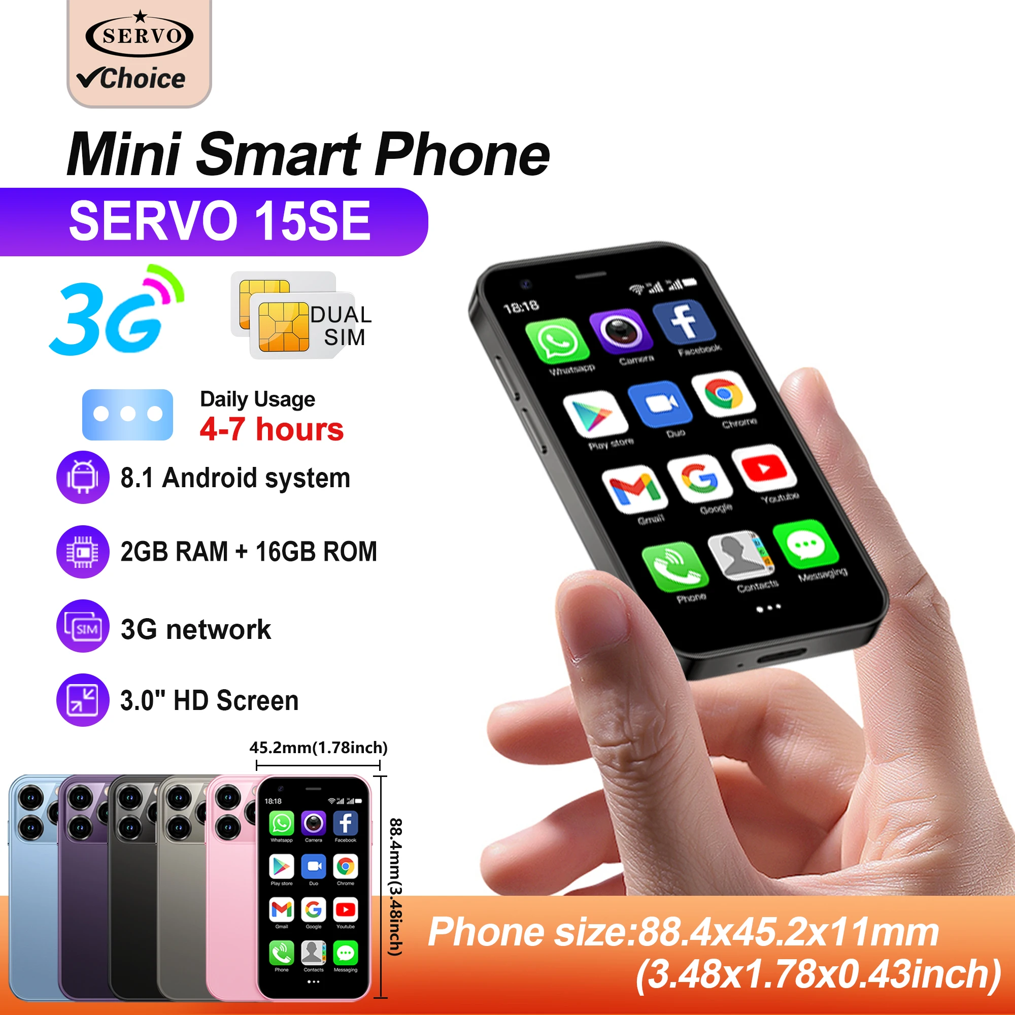 Hot Selling Mini Smartphone 3G WCDMA 3.0