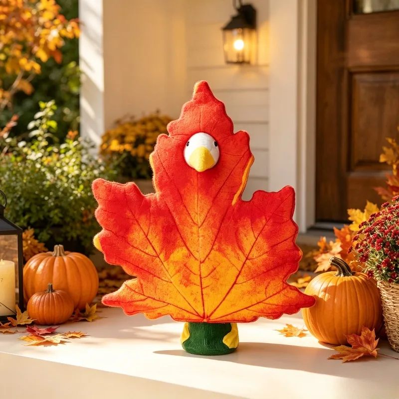 Funny Hip Hop Maple Leaf Porch Goose Outfit for Christmas Halloween Holiday Yard Decor (without Goose)