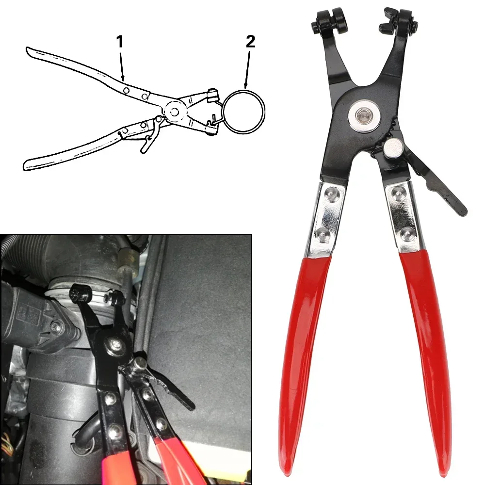 1Pc Brand New Clamp Puller Locking Car Hose Clamps Pliers Water Pipe Hose Flat Band Ring Type Tool for Garden Auto Removal Tools