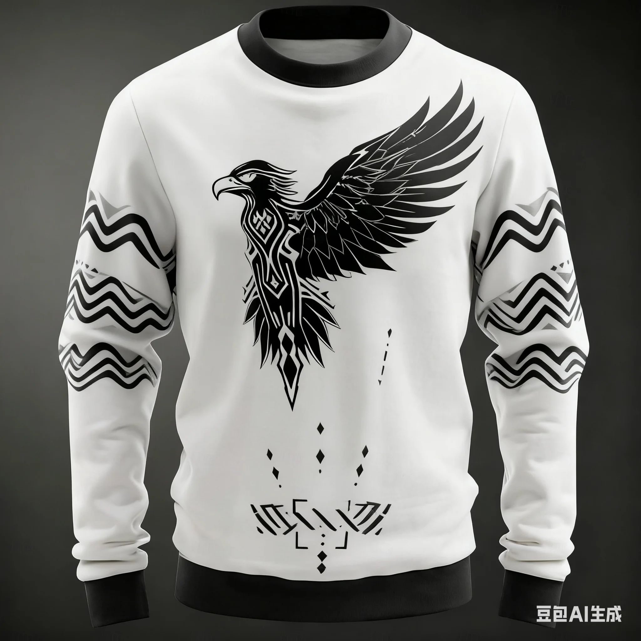 مضحك ثلاثية الأبعاد النسر طباعة هوديس للرجال موضة القراصنة رمز نمط Vintage الملابس الخريف والشتاء بلوزات س الرقبة عادية #5