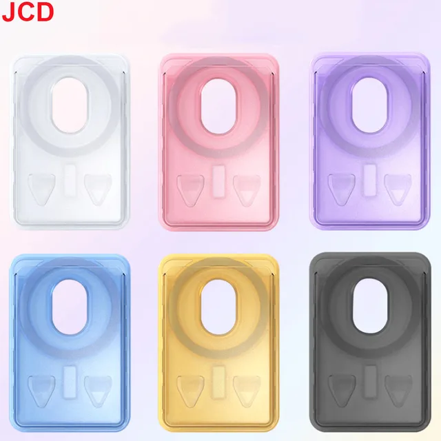 JCD Transparent Card Cover PC Hard Magsafe Strong Magnetic Card Bag For Apple Huawei Phone Case Color Back Sticker Card Cover