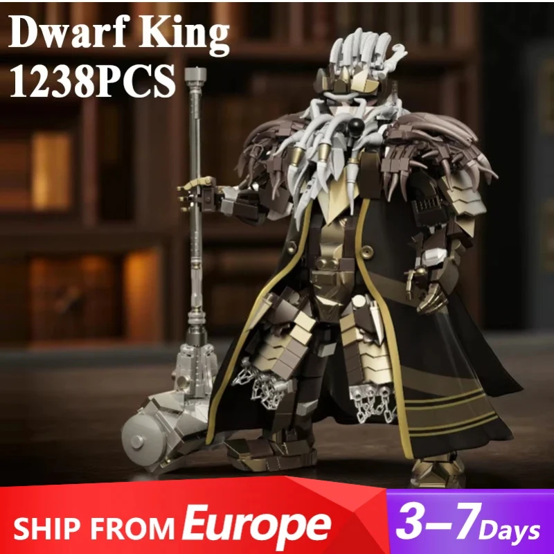 

1238PCS MOC Rings Dwarf King Building Blocks Movie Protector Action Figure with Weapon Hammer Model Toys Gift for Adult Kids ﻿