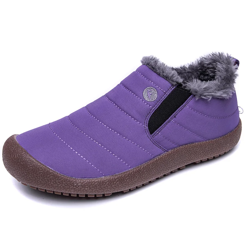 Cross border couple's thick and popular low top cotton shoes snow boots -6822