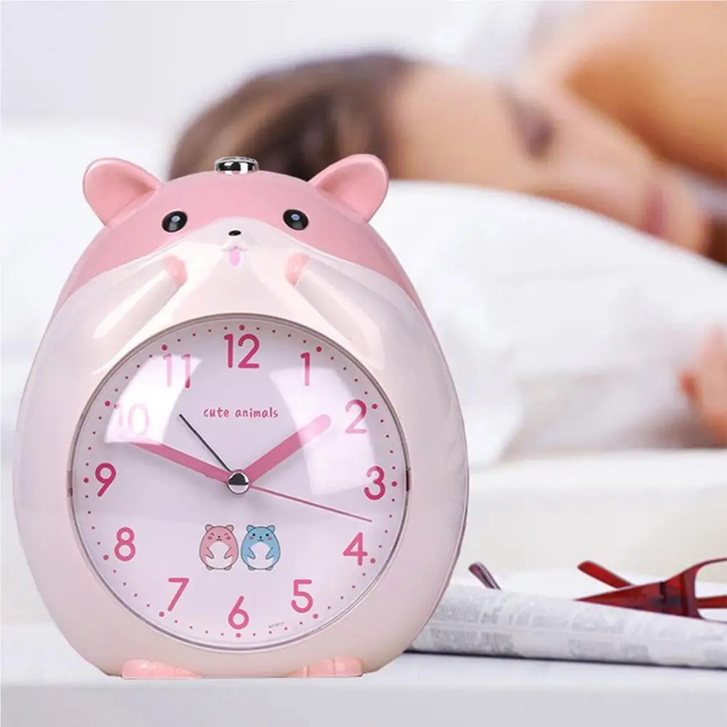 Kid’s Room Alarm Clock Small Hamster Tabletop Clocks Time Display Equipment
