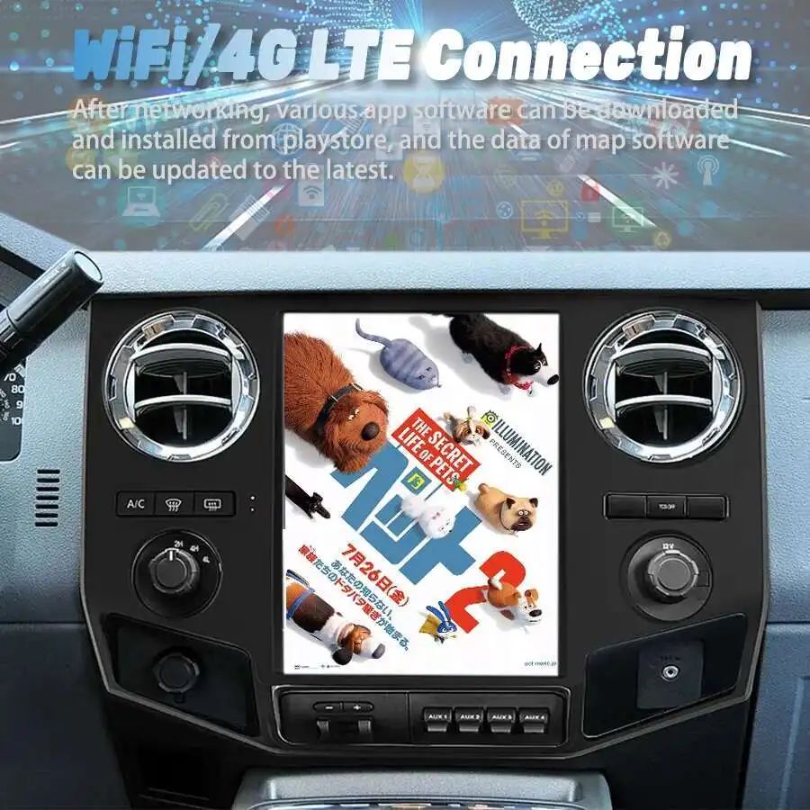 12.1inch Android Screen Carplay Radio 2din For Ford F250 F350 2008-2016 GPS Auto Car Multimedia Video Player Navigation Stereo