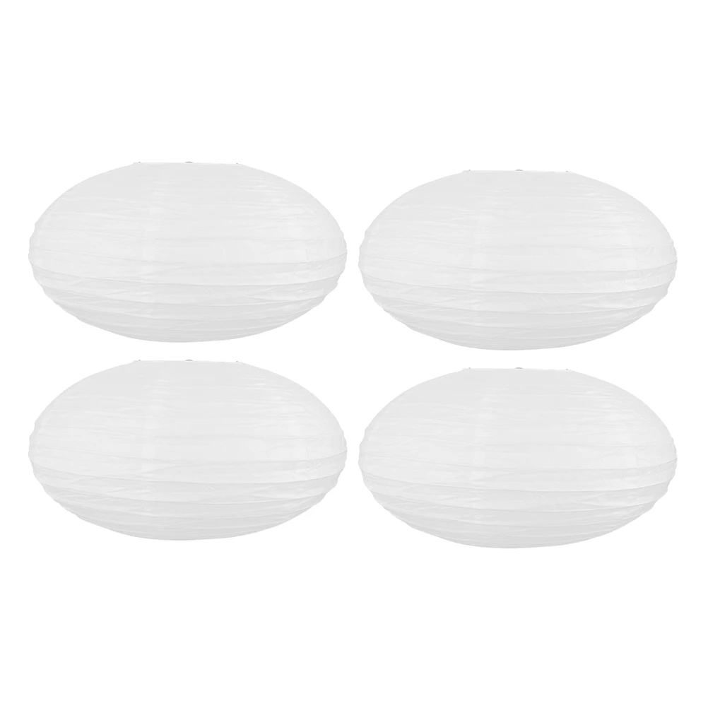 

4 Pcs Lantern Lanterns Party Decorations Shade Folding White Lanterns Decorative Hanging Bedroom DIY Party Festival