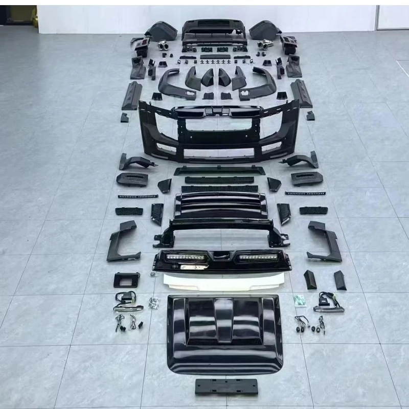 High Quality Bodykit for  T2 Traveler Upgrade Star Defender Body Kit Bumper Top Lamp Bumper Wheel Spoiler Easy Install
