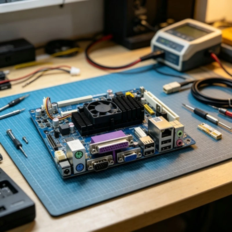 D525 Industrial Motherboard Mini ITX Mainboard Dual Core 2COM For POS Kiosk Advertising Machine
