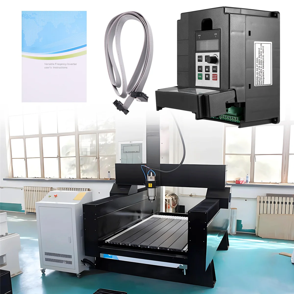 A06K 2.2KW 220V محرك التردد المتغير العاكس واحد إلى 3 المرحلة CNC VFD Universal