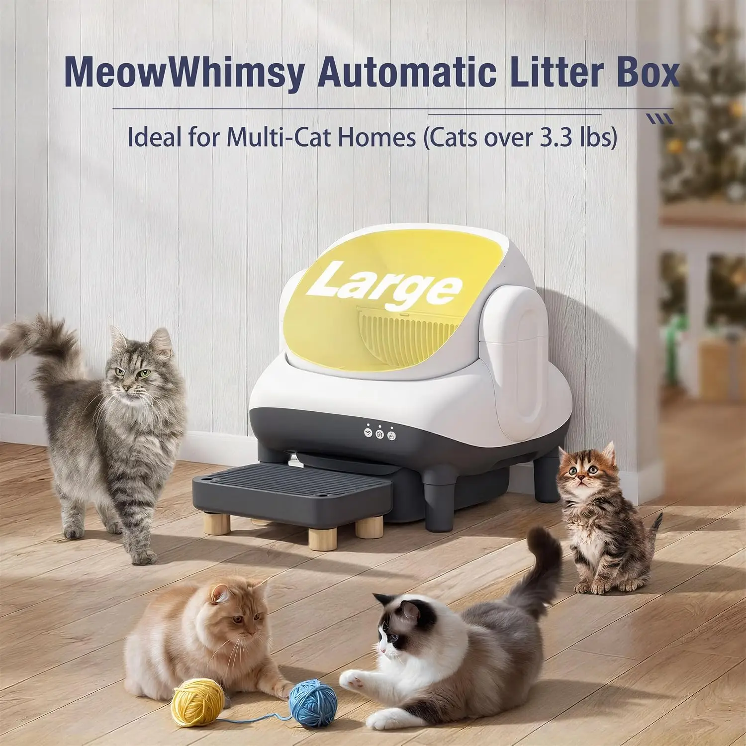 Automatic Self-Cleaning Cat Litter Box for Multi Cat,Triple Safety,Quiet, Customized