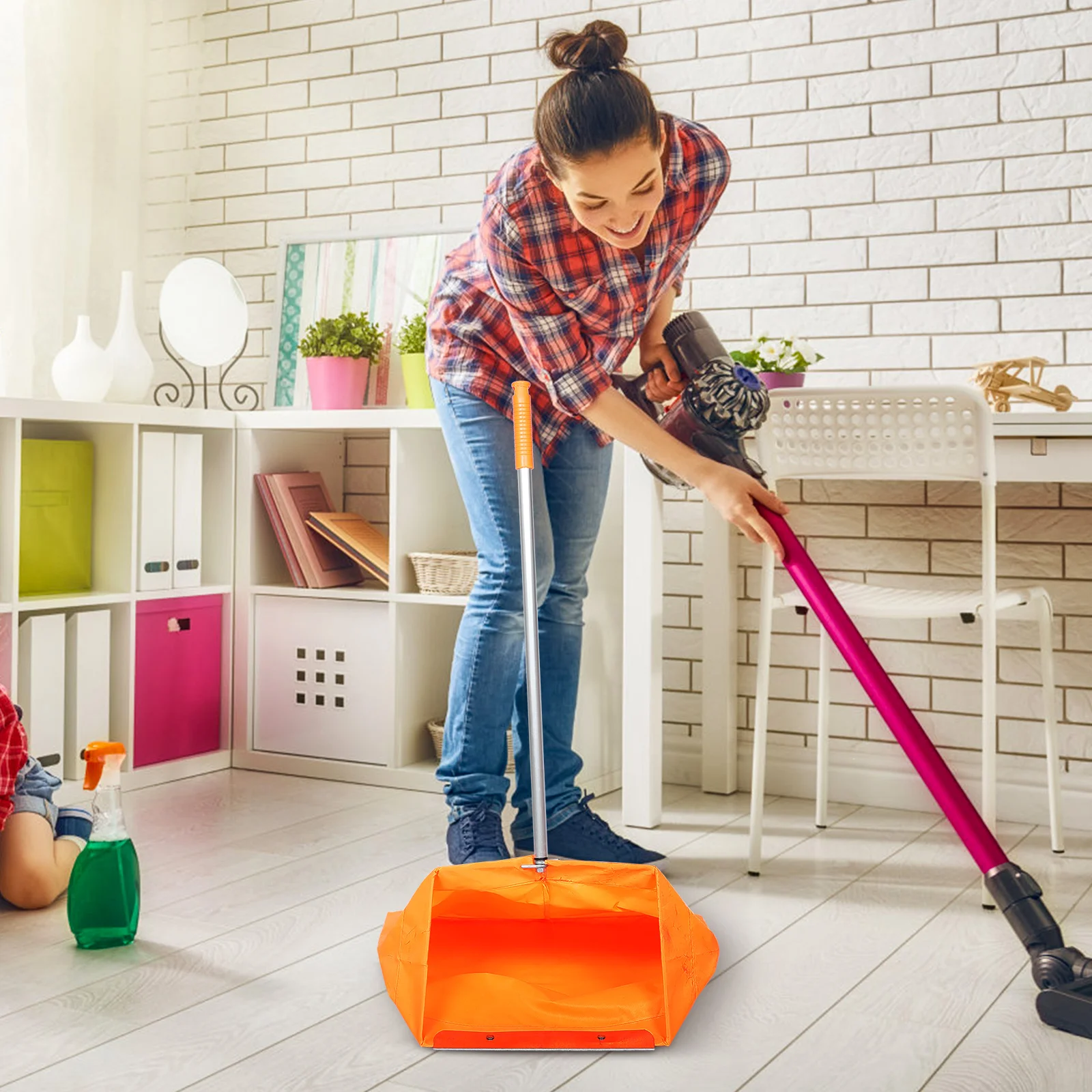 

Garbage Holder Windproof Dustpan Portable Litter Grabber Durable Material for Home and Public Places Grabber Trash Dustpan