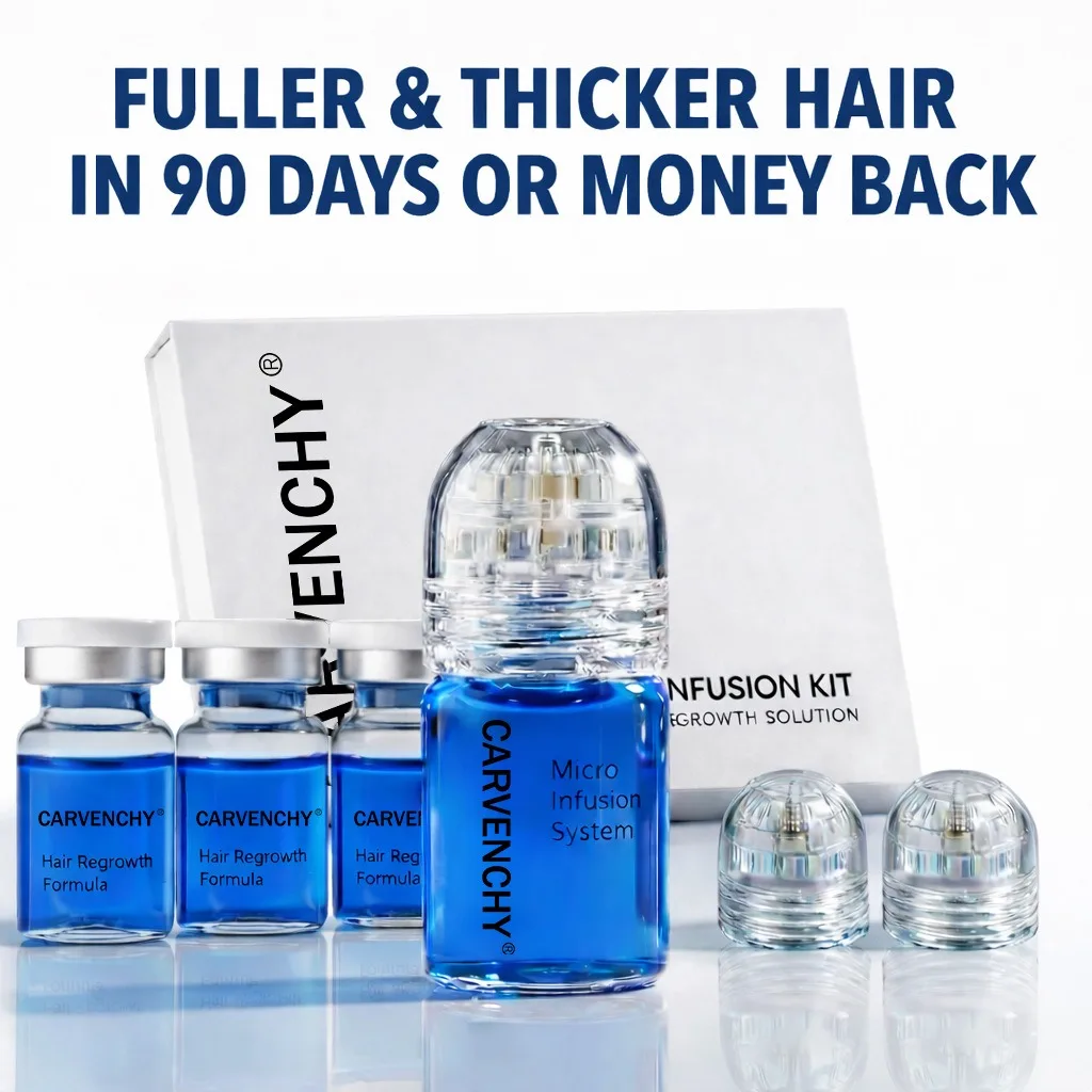 Hair Regrowth Microneedling GHK-Cu Serum with Blue Copper Peptide for Scalp Microneedling Serum