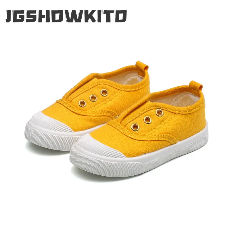 Kids Canvas Shoes for Boys Girls Children Skate Sneakers Candy Color Kindergarten School White Shoes Soft Anti-skid Classic Hot