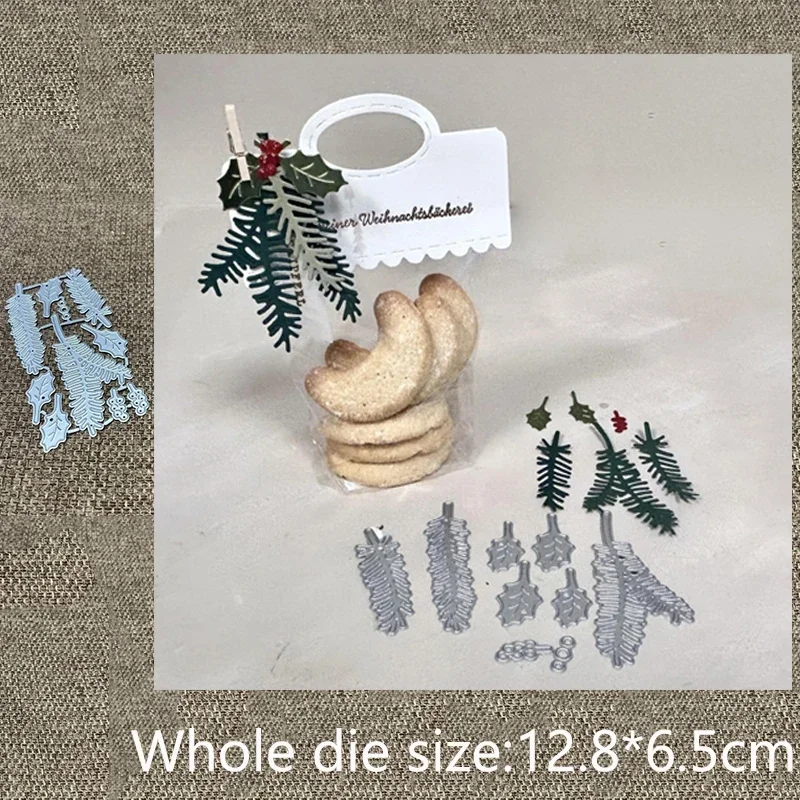 

Новый дизайн, металлическая вырубная форма для трафаретов, вырубка в виде рождественских листьев, для скрапбукинга, вырезания, декорирования альбомов, бумажных открыток, тиснения