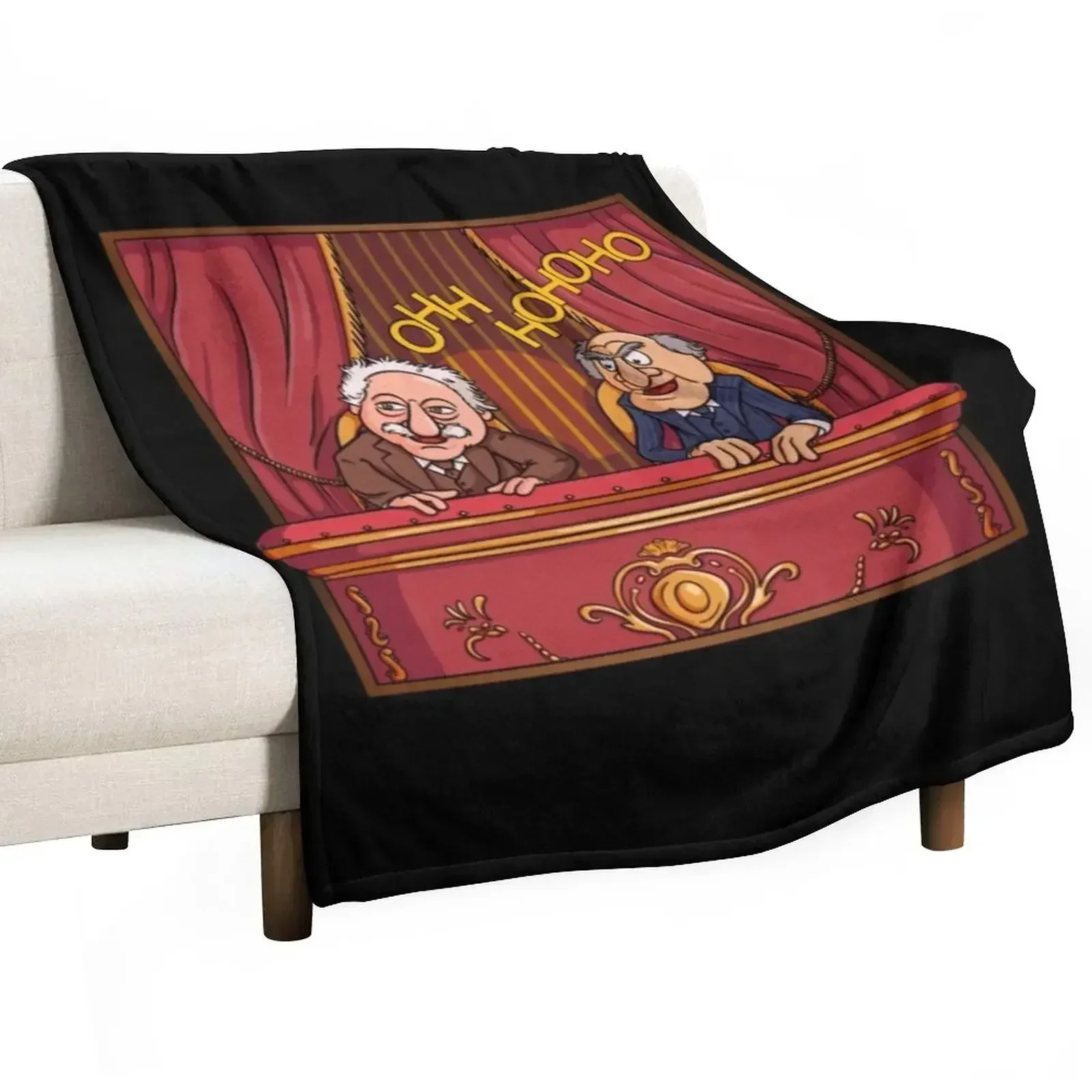 

Statler and Waldorf T-Shirt Throw Blanket Warm Cozy Throw Blanket for Living Room Couch