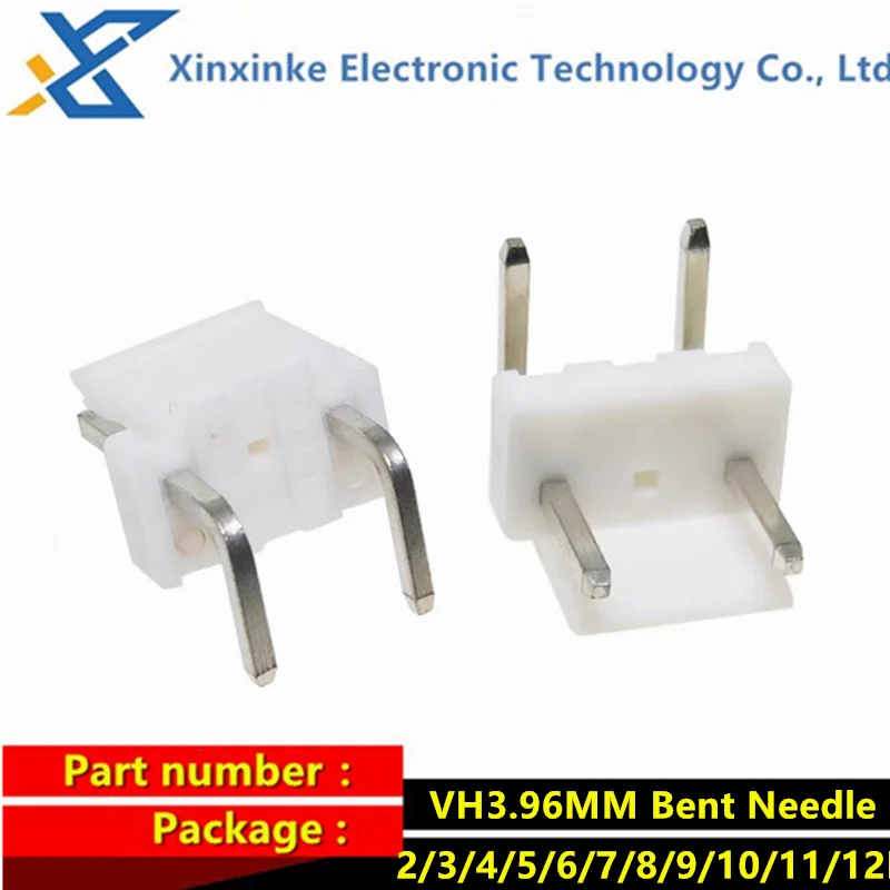 20/50PCS Bent needle Socket 3.96MM 2/3/4/5/6/7/8/9/10/11/12P VH3.96 Connector Terminals Plastic Shell
