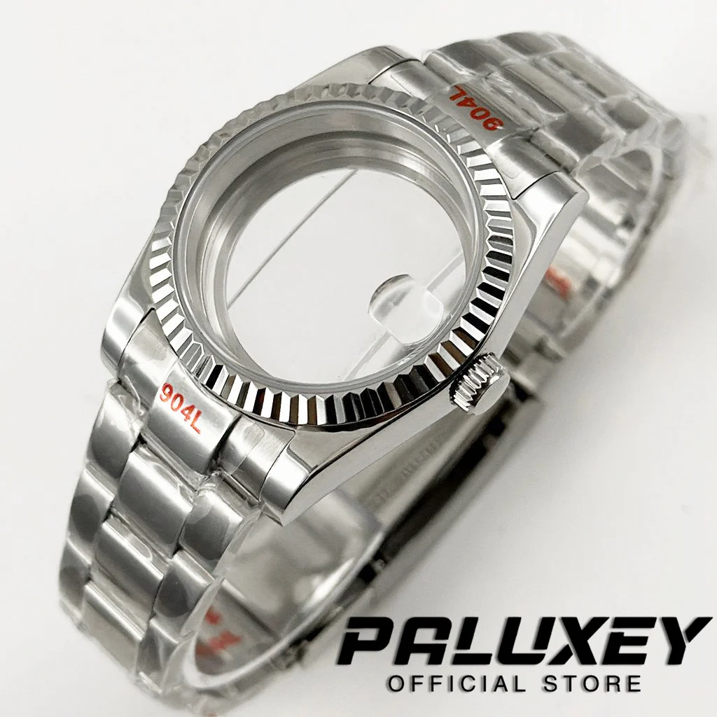 Высококачественные 36 мм/40 мм рифленые изогнутые водонепроницаемые часы NH34 NH35 NH36 NH38 NH70 NH72 с зеркальным сапфировым стеклом ETA2824