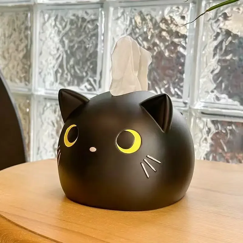 Pudełko na chusteczki CartoonTissue Box Home Living Cute Cat Room Kitchen Desktop Multi Functional Paper Box Creative Fashion Home Decoration