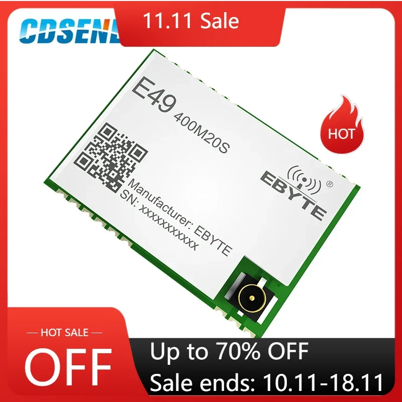 

CMT2300A RF Module SPI 433MHz 470MHz CC1101 SI4463/4438 20dBm IPEX Stamp Hole CDSENET E49-400M20S Wireless Transceiver Receiver