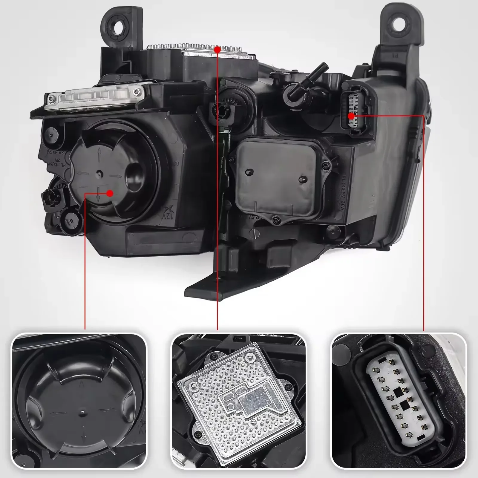 Wholesale BLACK BEZEL HID Headlamp Assy for Jeep Grand Cherokee 2017 2018 2019 2020 Oem 68144702AH 68144703AK