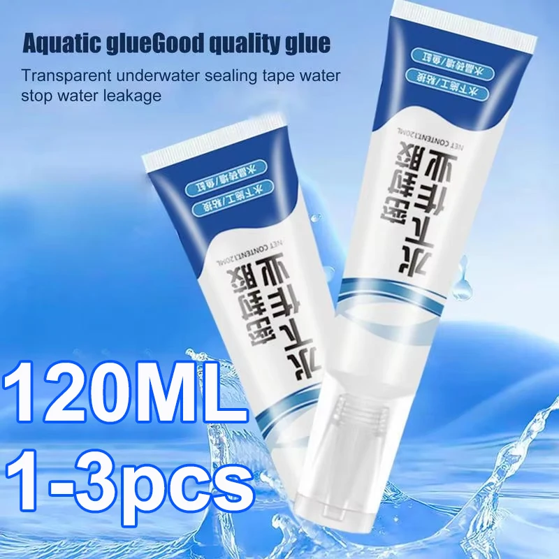 Safety Aquarium Sealant Transparent Safety Aquarium Sealant Leak Repair Underwater Adhesive Seal 120ml Clear Aquarium Sealant