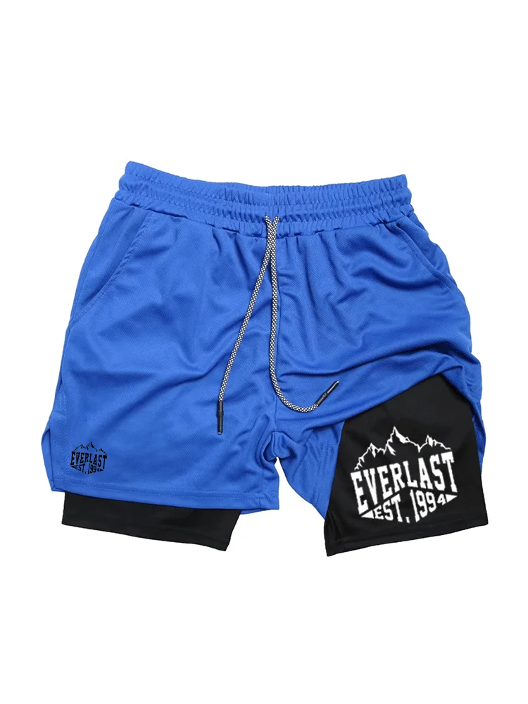Men's Anime Hunter x Hunter Gym Shorts Bilayer 2-in-1 Breathable Quick-drying Absorb Sweat Sports Short Gym Jogging Pants df0590