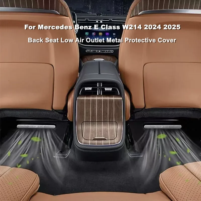 

Car Seat Lower Air Outlet Metal Dustproof Protective Cover Trim For Mercedes Benz E Class W214 2024 2025 Interior Accessories