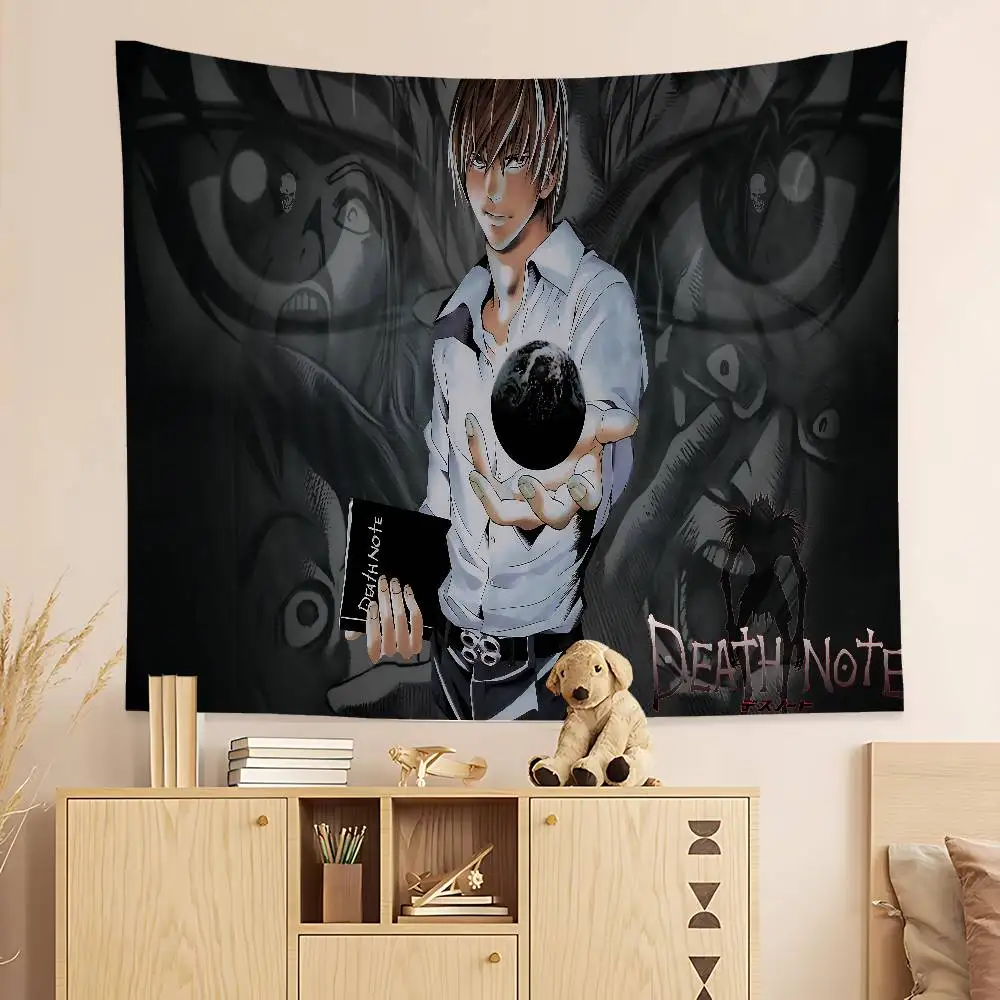 Classic Anime D-Death N-Note Colorful Tapestry Wall Hanging Bohemian Wall Tapestries Mandala Wall Hanging Sheets