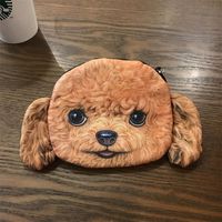 Casual Dog Expression Dog Pattern Coin Purse Bulldog Purse Change Storage Bag Coin Money Bags Cat Earphone Bag Card Holder Girls